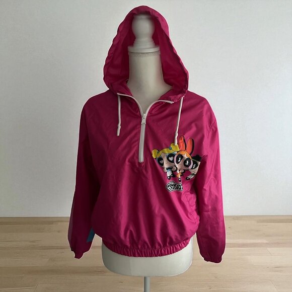 MEMBERS ONLY x Powerpuff  Girls Hoodie Windbreaker Jacket Size Small - Picture 1 of 7